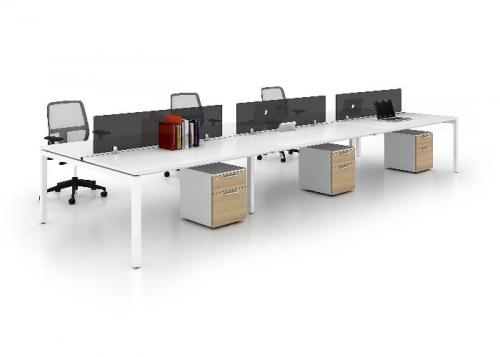 6 mẫu cụm bàn làm việc 6 chỗ