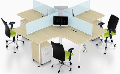Cụm bàn làm việc – bàn làm việc có vách ngăn