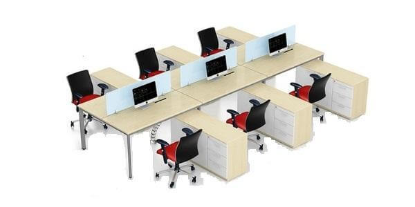 Bàn làm việc nhóm 6 chỗ OBN-T6D