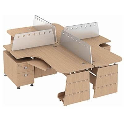 Module bàn làm việc 4 chỗ HR–MD02 (Hàng đặt)