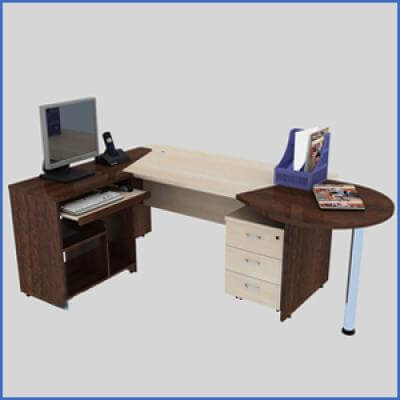 Bàn làm việc chữ L có góc nối MPBL-CT375