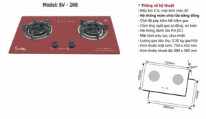 Bếp ga âm Sevilla SV-208D