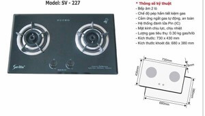 Bếp gas âm Sevilla SV-227