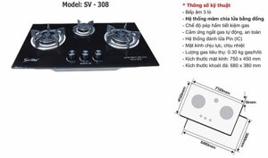 Bếp gas âm Sevilla SV-308