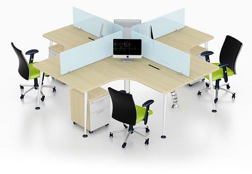 cụm bàn làm việc 4 chỗ