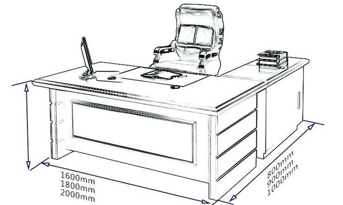 kích thước bàn giám đốc chân sắt