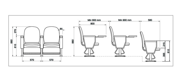 Thông tin sản phẩm ghế hội trường MO3301