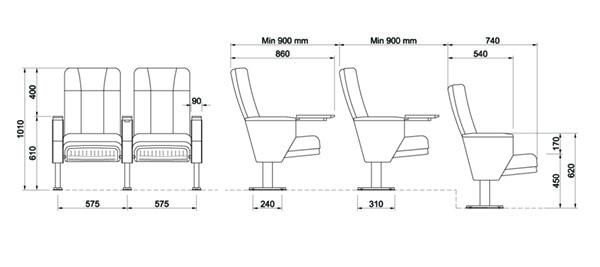 Thông tin ghế hội trường MO7604