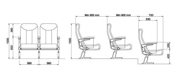 Ghế hội trường MO8602