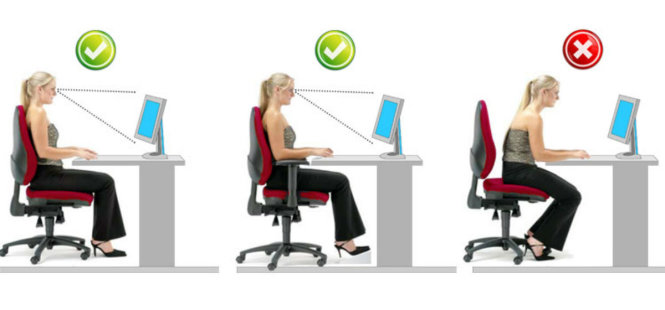 Khoảng cách giữa ghế và màn hình 