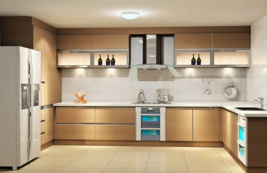 Tủ bếp gỗ công nghiệp hiện đại